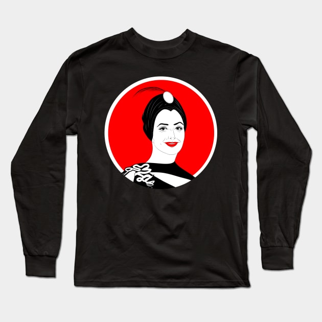 Andrea V. Long Sleeve T-Shirt by OneLittleCrow